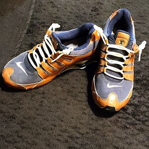 Nike Shox Retro style men's size 12 Brown leather and blue fabric
